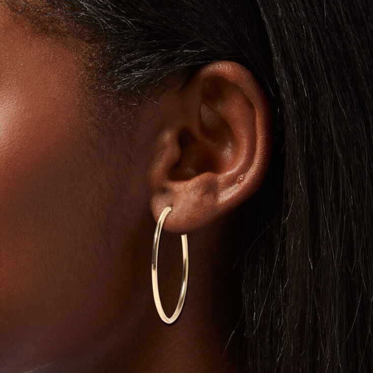 Gold Graduated Hinge Hoop Earrings - 3 Pack | Claire's US