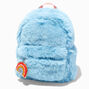 Blue Furry Mini Backpack,