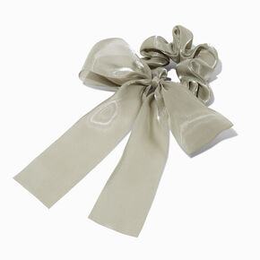 Green Sheer Hair Bow Scrunchie,