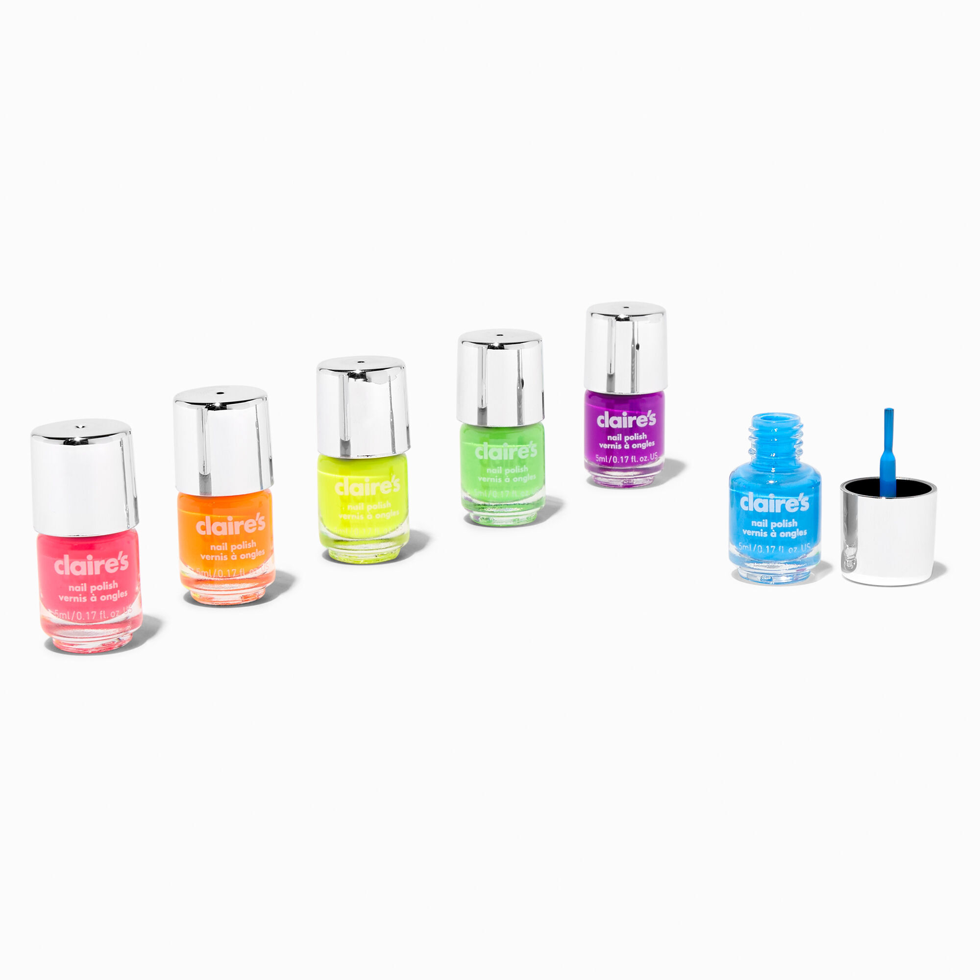 View Claires Mini Nail Polish Set 6 Pack Rainbow information