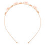 Rose Gold Frosted Floral Headband - Pink,