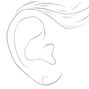 C LUXE by Claire&#39;s Sterling Silver Cubic Zirconia Crescent Moon Stud Earrings,