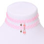 Best Friends Lock &amp; Key Tattoo Choker Necklaces - Pink, 2 Pack,