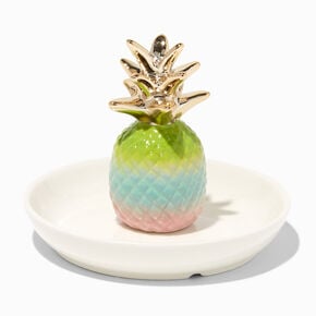 Rainbow Pineapple Ceramic Jewellery Holder,