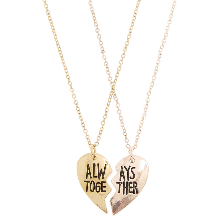 Best Friends Gold Always Together Necklaces - 2 Pack,