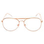 Rose Gold Aviator Clear Lens Frames,