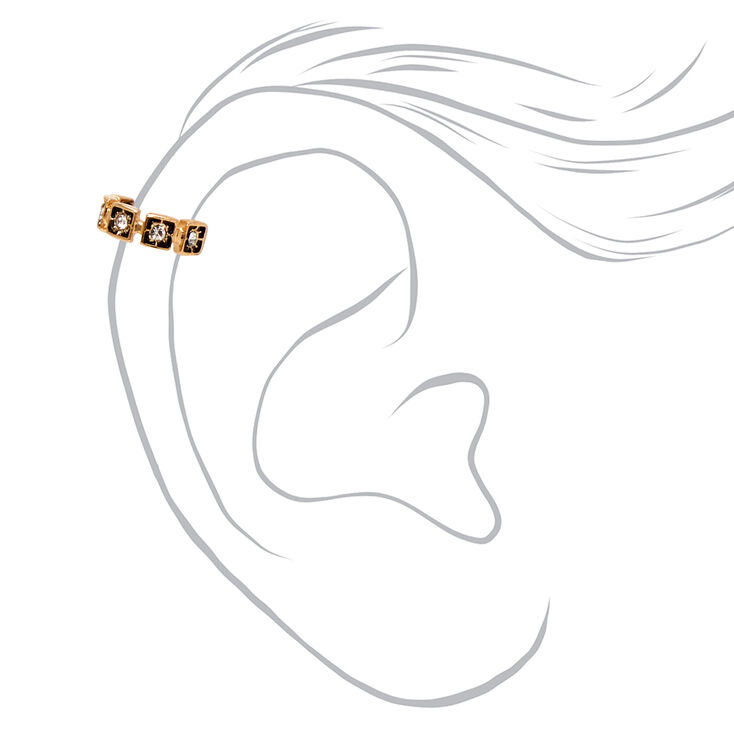 Gold Embellished Ear Cuffs - 3 Pack,