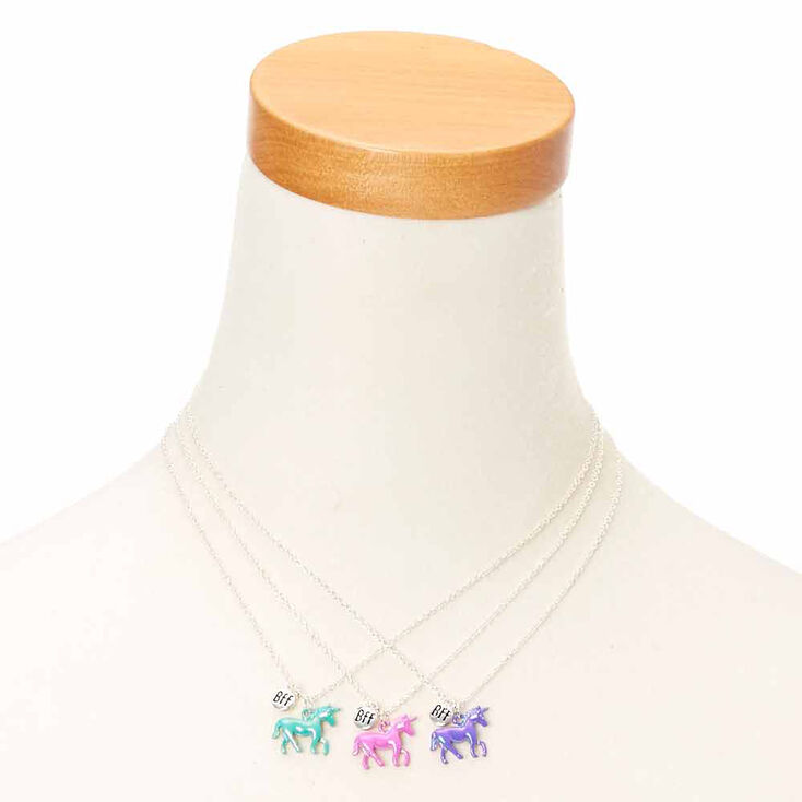 Colliers d&#39;amiti&eacute; avec pendentif licorne en perle d&#39;imitation,
