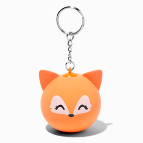 Porte-cl&eacute;s boule anti-stress renard orange,