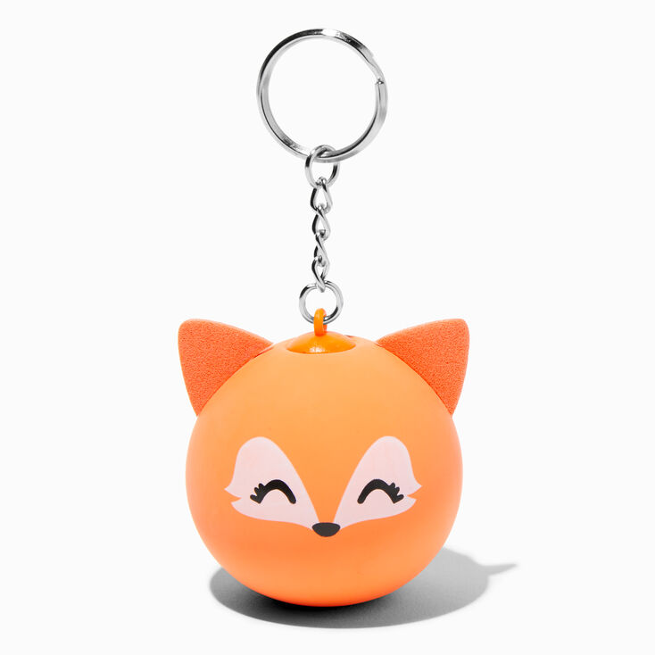 Orange Fox Stress Ball Keyring,