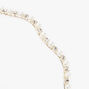 Silver Rhinestone Pearl Wavy Headband,