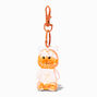 Porte-cl&eacute;s &agrave; paillettes rempli d&rsquo;eau ours orange,