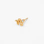 18k Gold Plated One Snake Stud Earring,