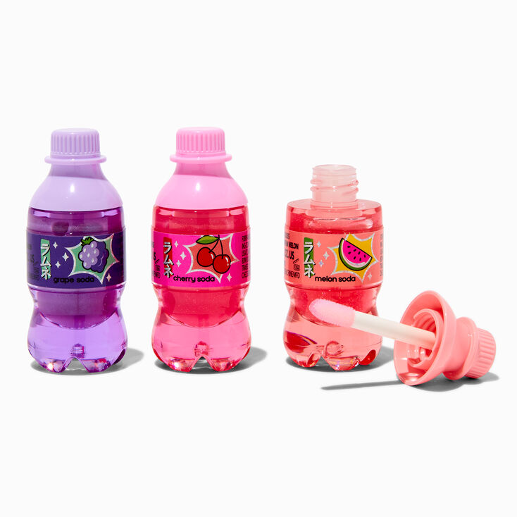 Mini Soda Bottle Lip Balm Set - 3 Pack,