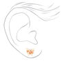 Floral Resin Butterfly Stud Earrings,