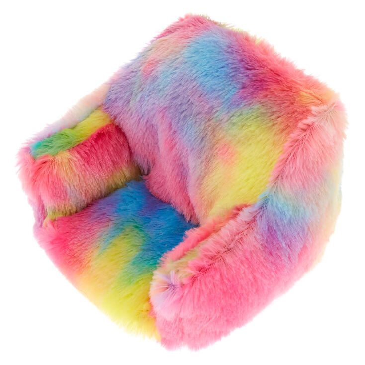 Plush Rainbow Chair Phone Holder,