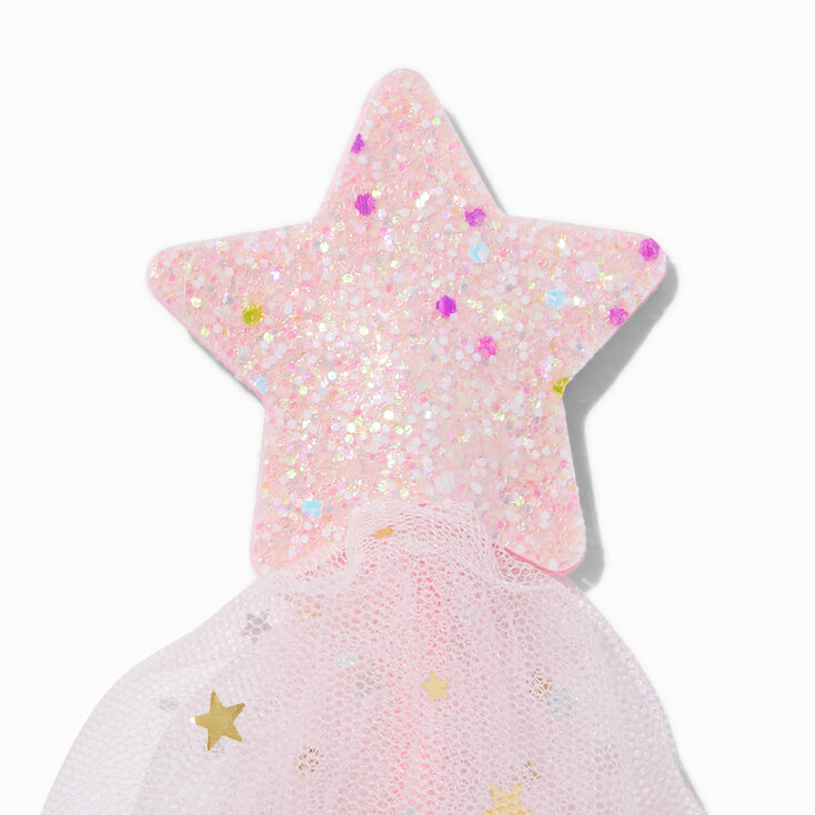 Claire&#39;s Club Pink Star &amp; Tulle Glow in the Dark Wand,