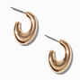 Gold-tone Comma Hoop Earrings ,