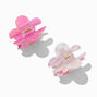 Pink Checkered Daisy Hair Claws - 2 Pack,