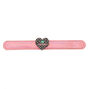 Bracelet enrouleur c&oelig;ur et licorne holographique rose,