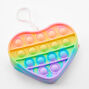 Rainbow Heart Pop Toy Coin Purse Keychain,