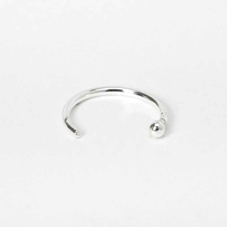 22G Sterling Silver Open Nose Ring,