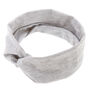 Wide Jersey Twisted Headwrap - Gray,
