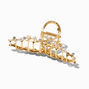 Gold-tone Embellished Pearl Branch Hair Claw,