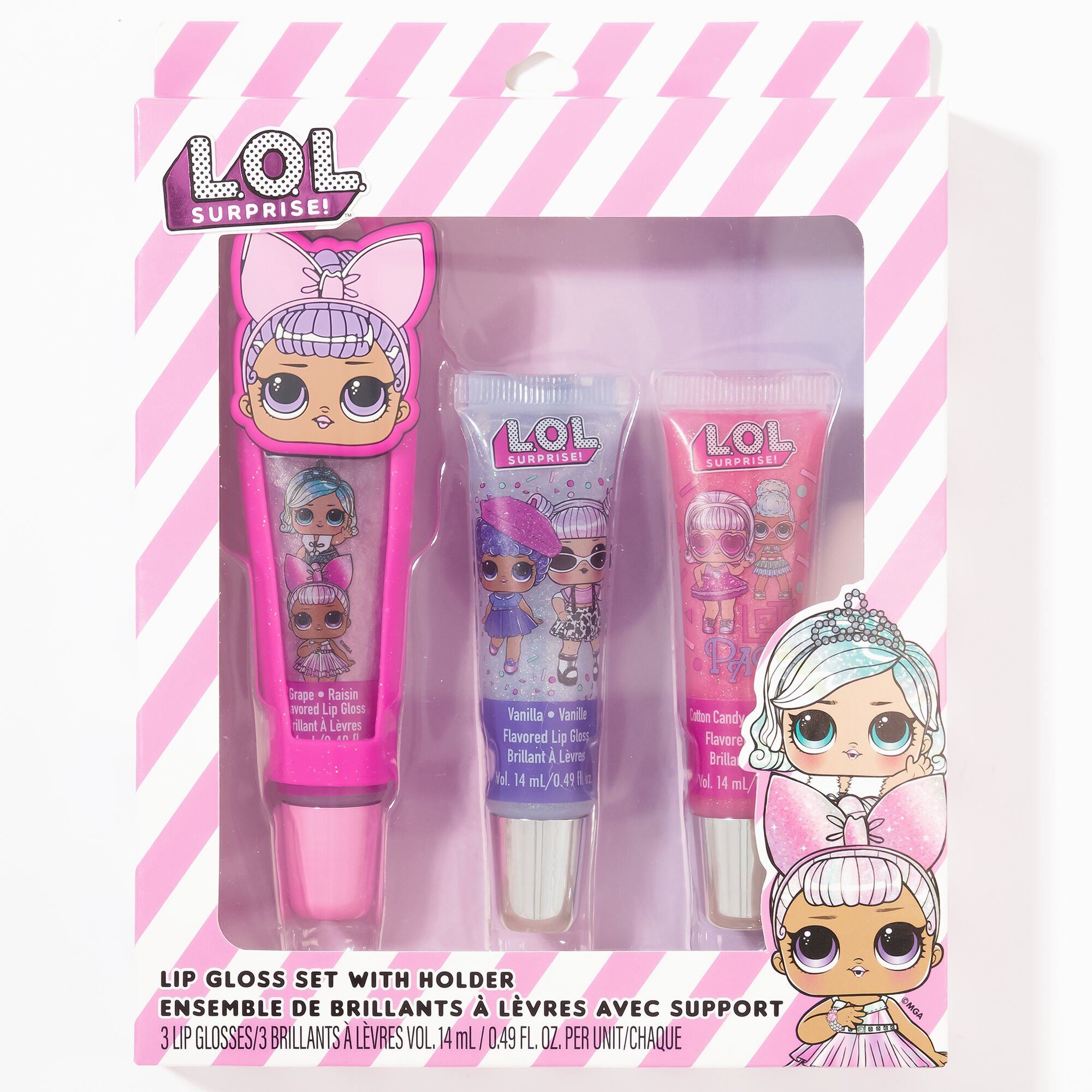 View Claires Lol Surprise Lip Gloss Set With Holder 3 Pack Pink information