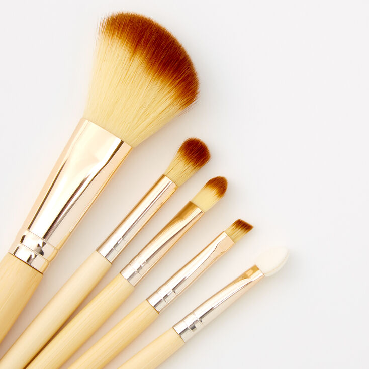 Pinceaux &agrave; maquillage en bambou - Lot de 5,