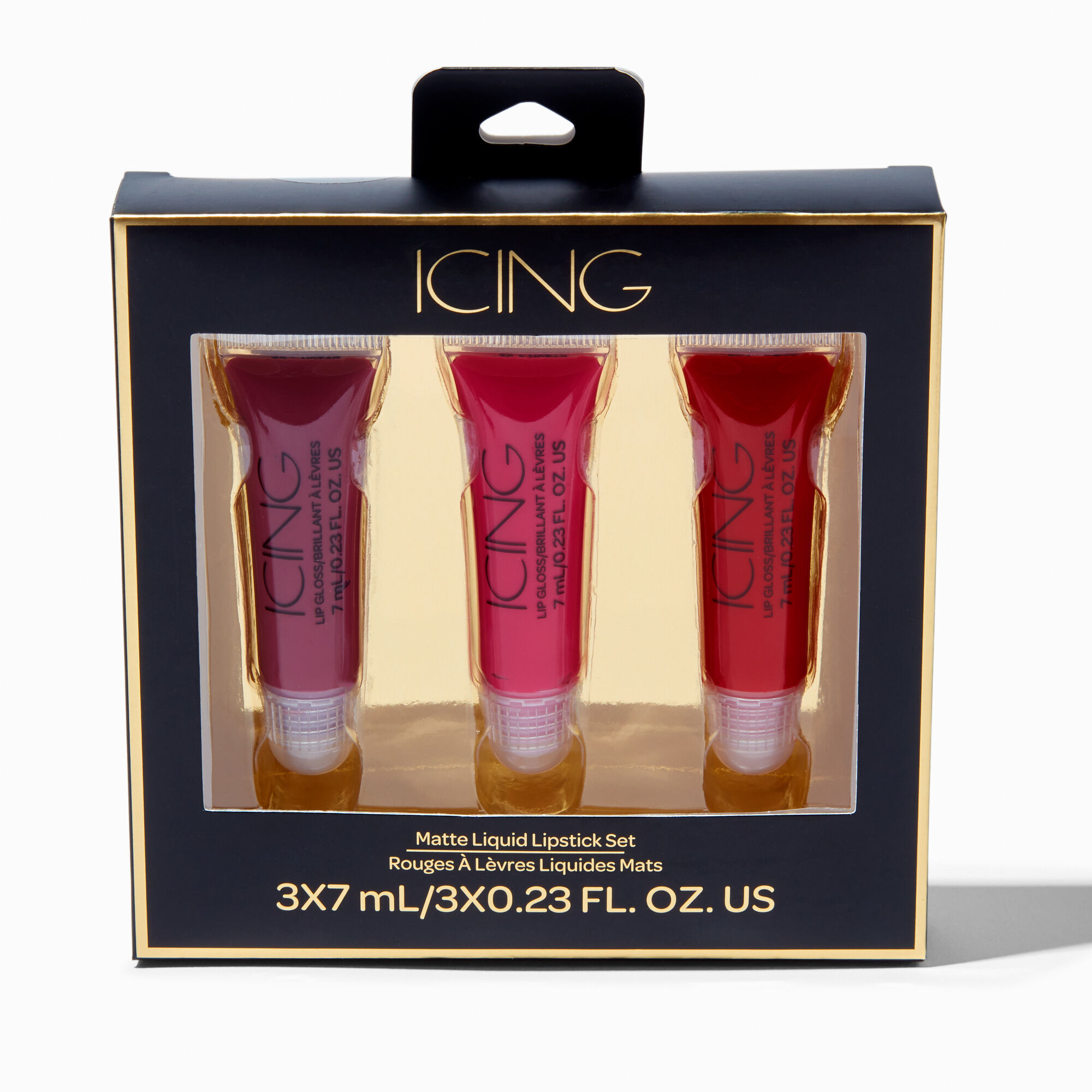 View Claires Night Matte Liquid Lipstick Set 3 Pack information