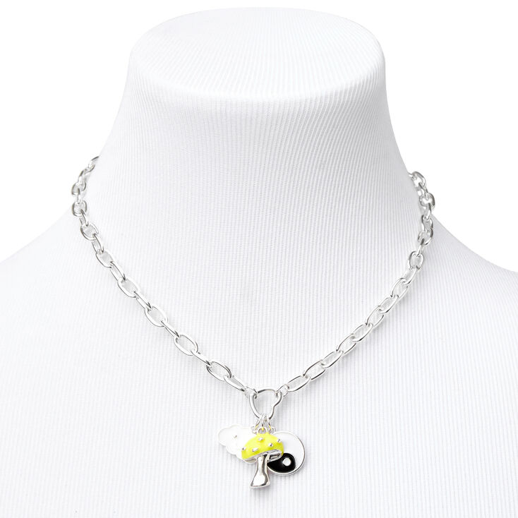 Silver Yin Yang 16&quot; Chain Necklace,