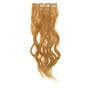 Wavy Faux Hair Clip In Extensions - Blonde, 4 Pack,