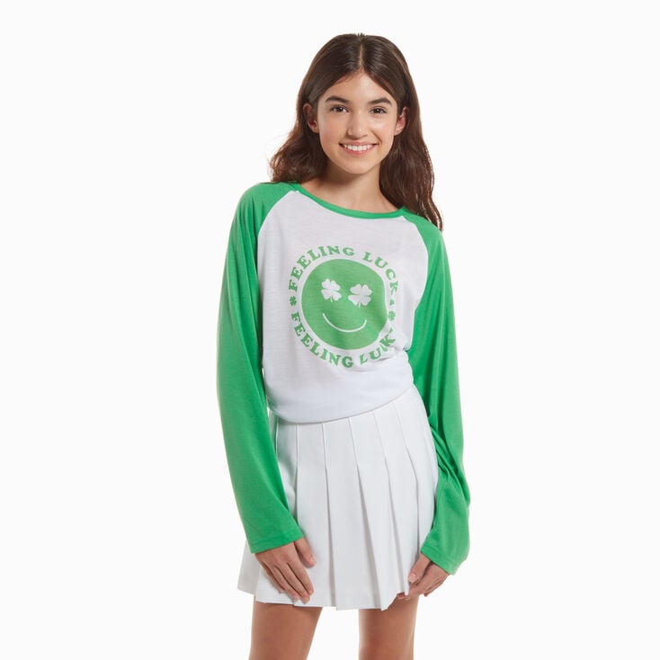 St. Patrick&#39;s Day Long Sleeve Raglan Tee,