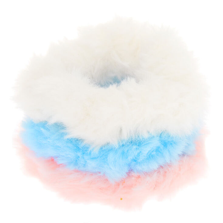 Claire&#39;s Club Small Fuzzy Pastel Hair Scrunchies - 3 Pack,