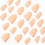 Orange Glossy Short Almond Vegan Faux Nail Set - 24 Pack,