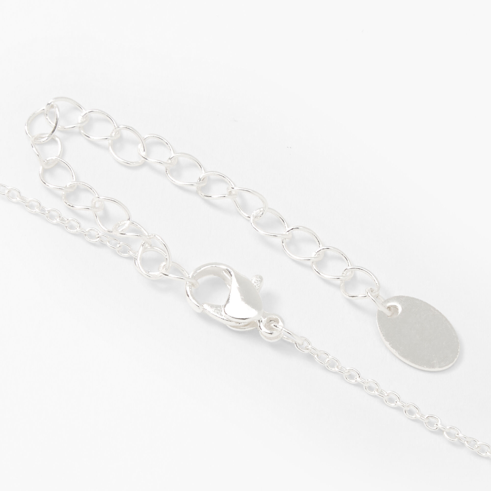 Silver Ombre Double Butterfly Pendant Necklace,