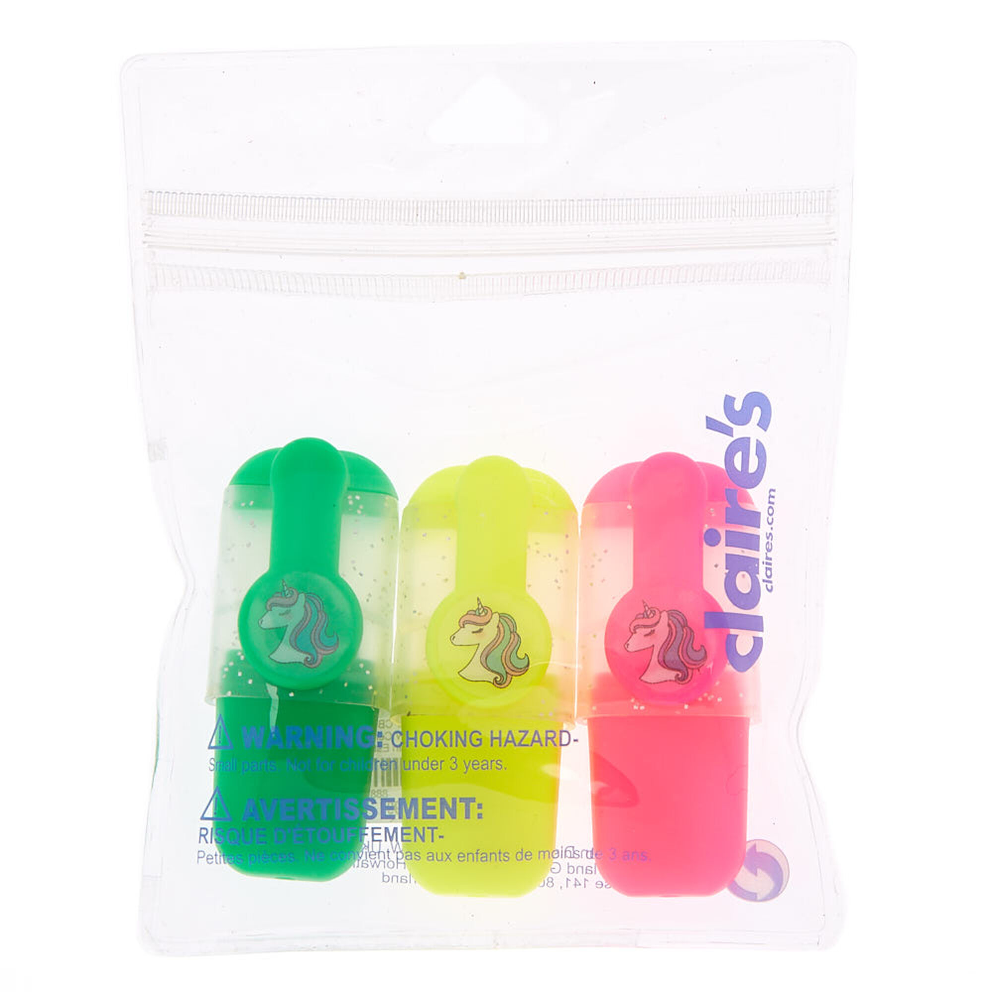Miss The Glitter Unicorn Highlighters 3 Pack Claire S