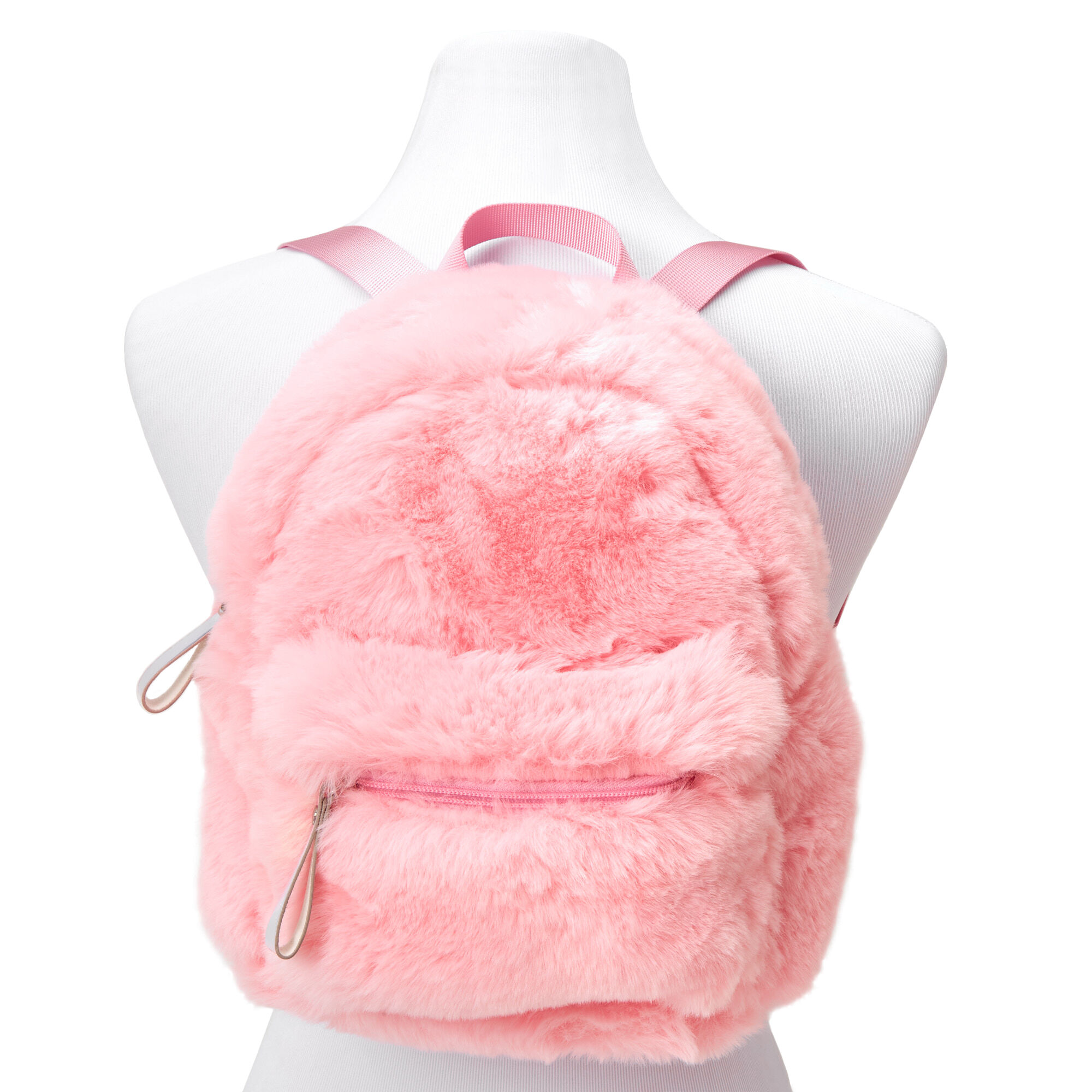 Pink fur cheap backpack