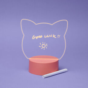 Cat Shaped Light Up Dry Erase Board,