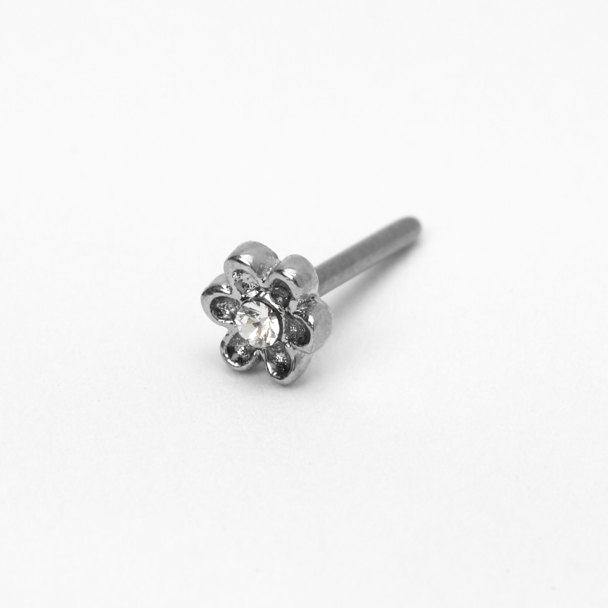 Titanium flower clearance nose stud