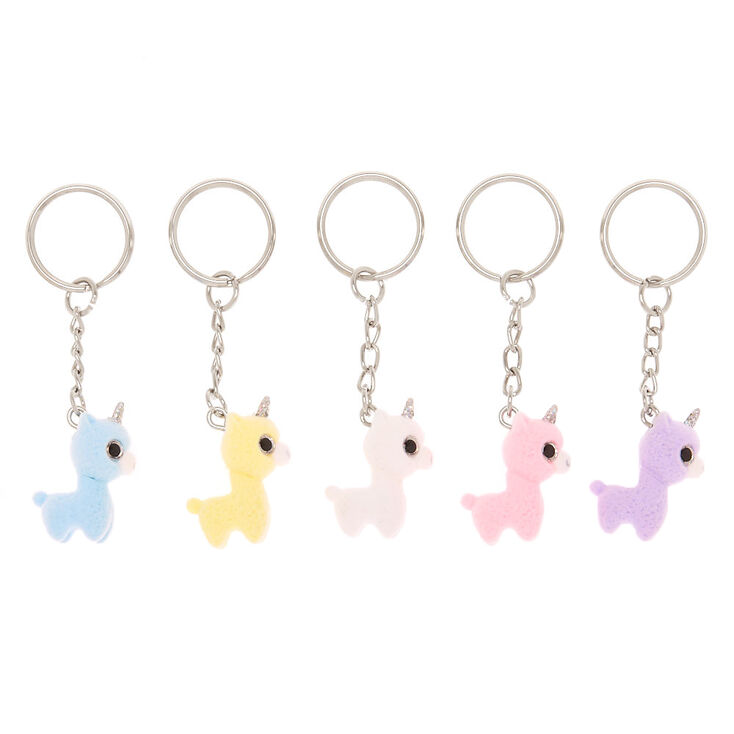 Porte-cl&eacute;s best friends Llamacorn - Lot de 5,