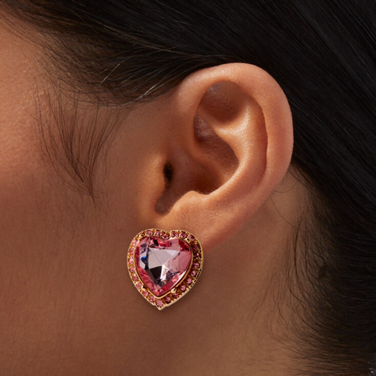 Mean Girls™ x Claire's Pink Heart Stud Earrings