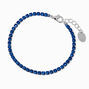 Bracelet de cha&icirc;ne de strass couleur cobalt,