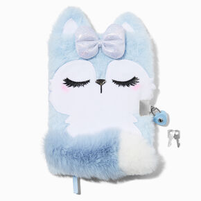 Blue Husky Furry Lock Diary,