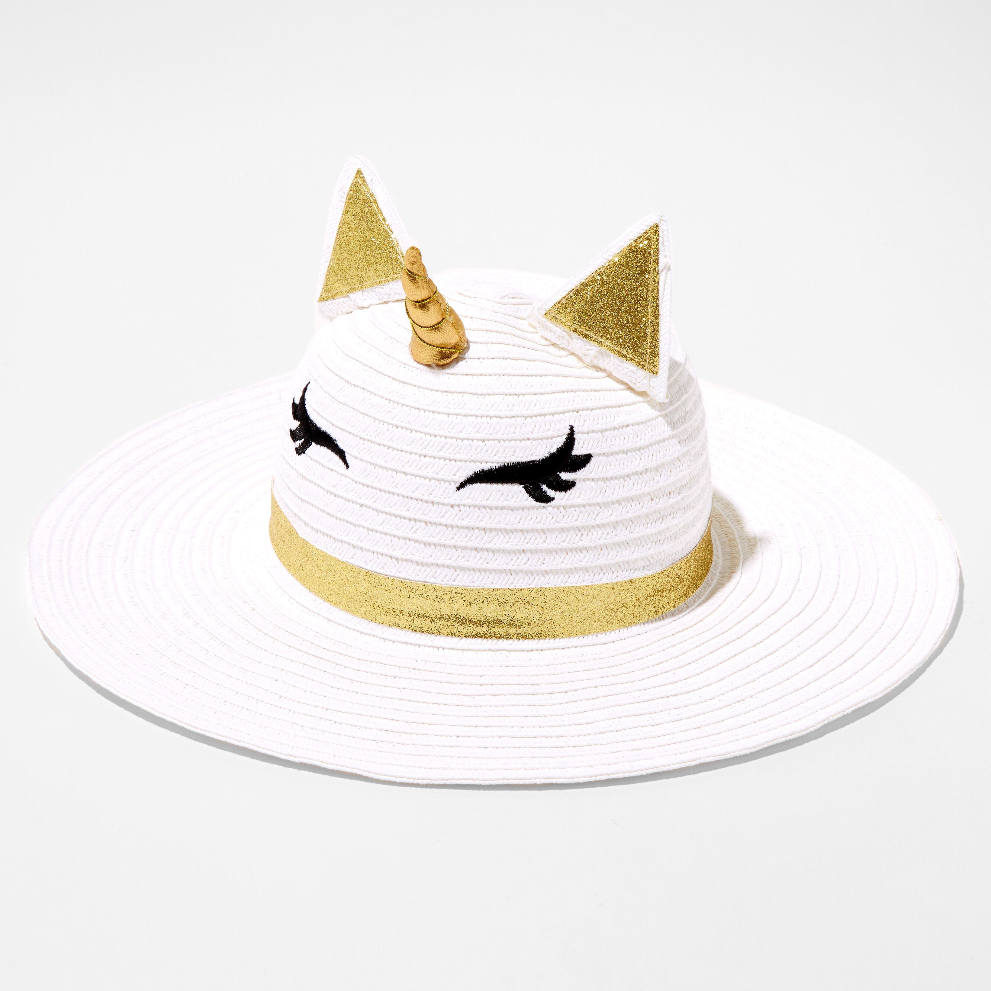 Chapeau de paille souple licorne Claire's Club,