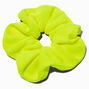 Ribbed Neon Yellow Hair Scrunchie,