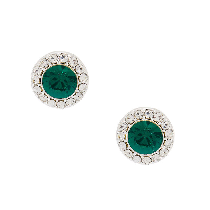 Claire's Clous d'oreille strass et émeraude d’imitation