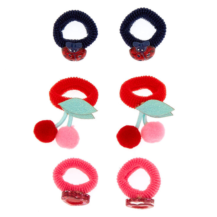 Claire&#39;s Club Spring Ribbed Hair Bobbles - 6 Pack,