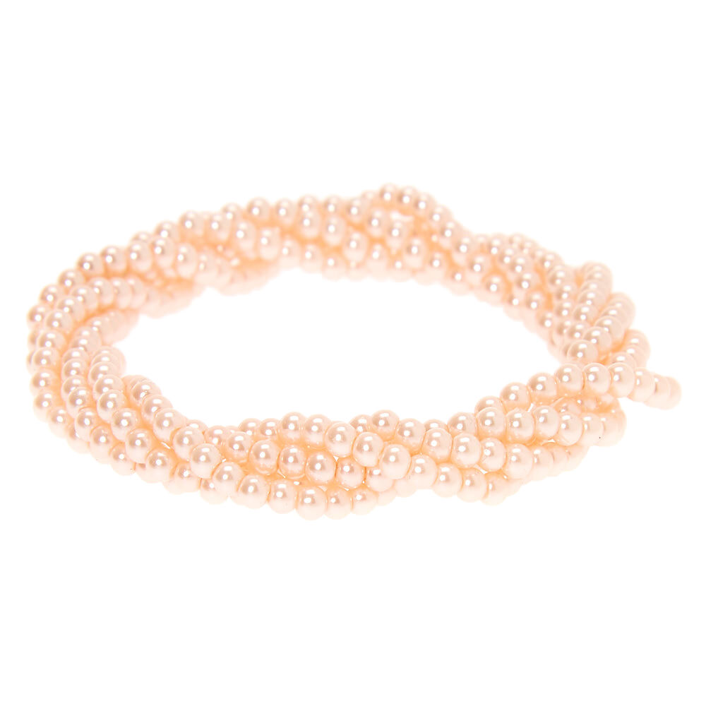 Pearl Twist Stretch Bracelet - Blush Pink,